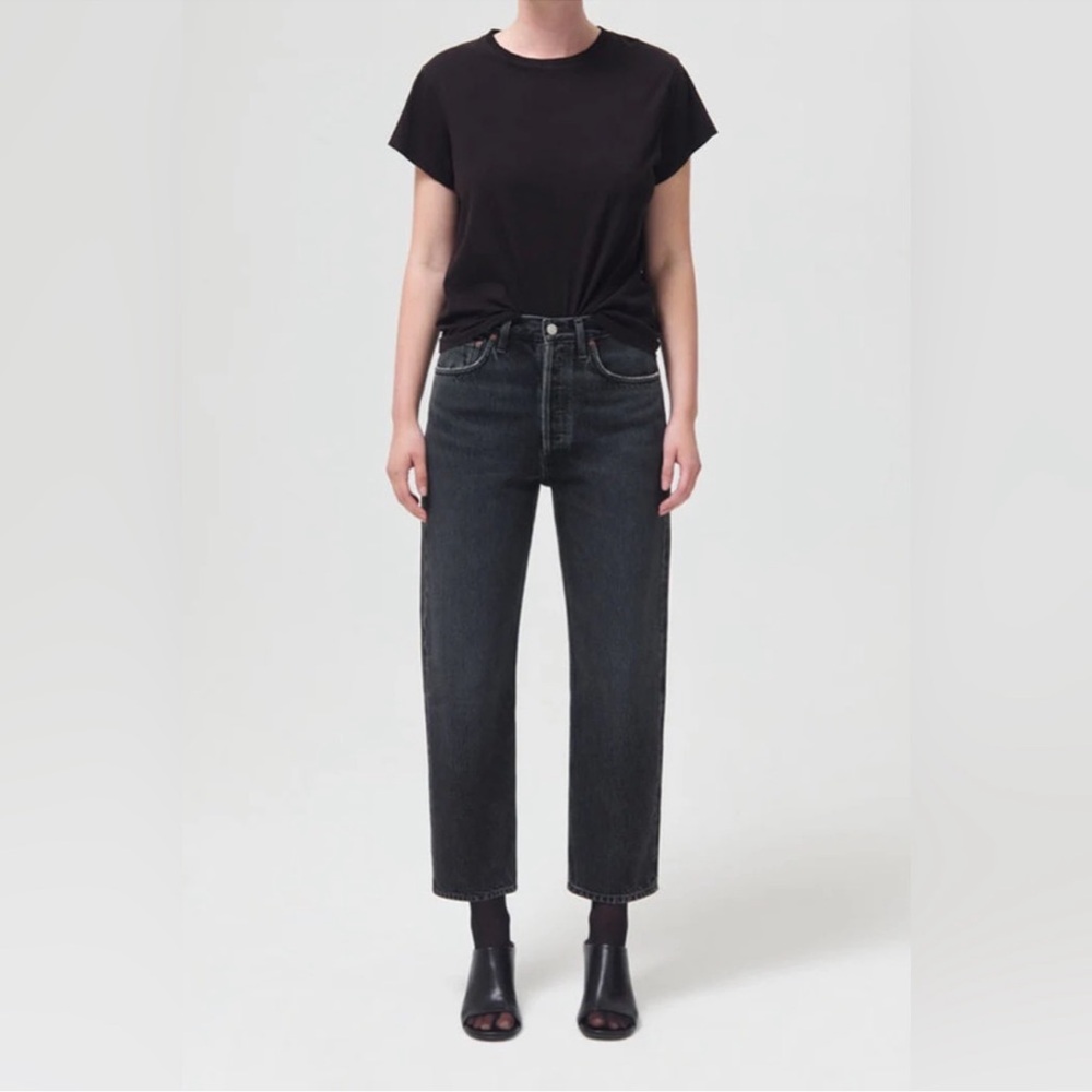 Agolde Black Ankle Cropped Jeans